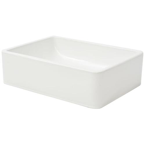 Håndvask keramik 41x30x12 cm hvid