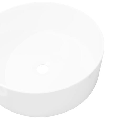 Håndvask rund keramik 40x15 cm hvid