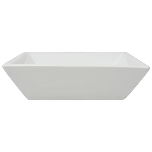 Håndvask firkantet keramik 41,5 x 41,5 x 12 cm hvid