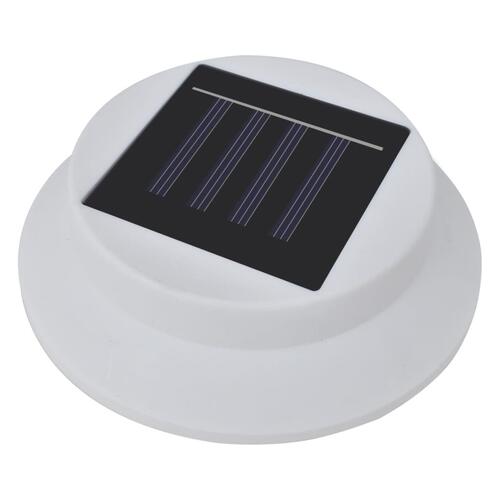 Soldrevne hegnslamper LED 12 stk. hvid