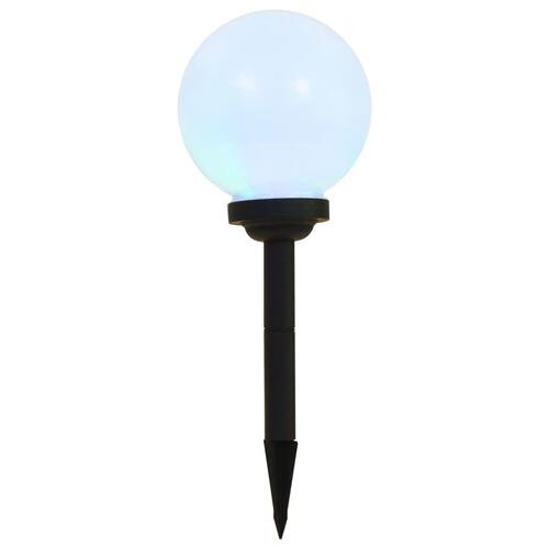 Soldrevne udendørslamper LED 6 stk. 20 cm rund RGB