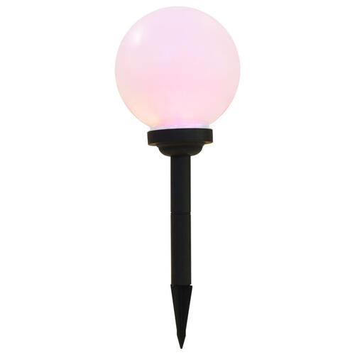 Soldrevne udendørslamper LED 6 stk. 20 cm rund RGB