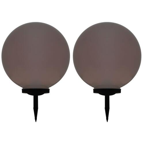 Soldrevne udendørslamper LED 2 stk. 50 cm rund RGB