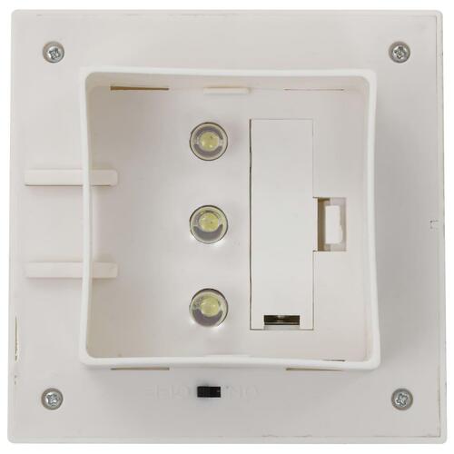 Soldrevne udendørslamper LED 12 stk. 12 cm firkantet hvid