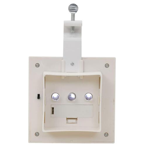 Soldrevne udendørslamper LED 12 stk. 12 cm firkantet hvid