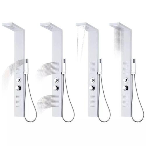 Bruserpanelsystem aluminium mat hvid