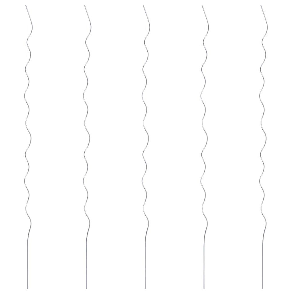 Spiralformede plantestøtter 5 stk. 170 cm galvaniseret stål