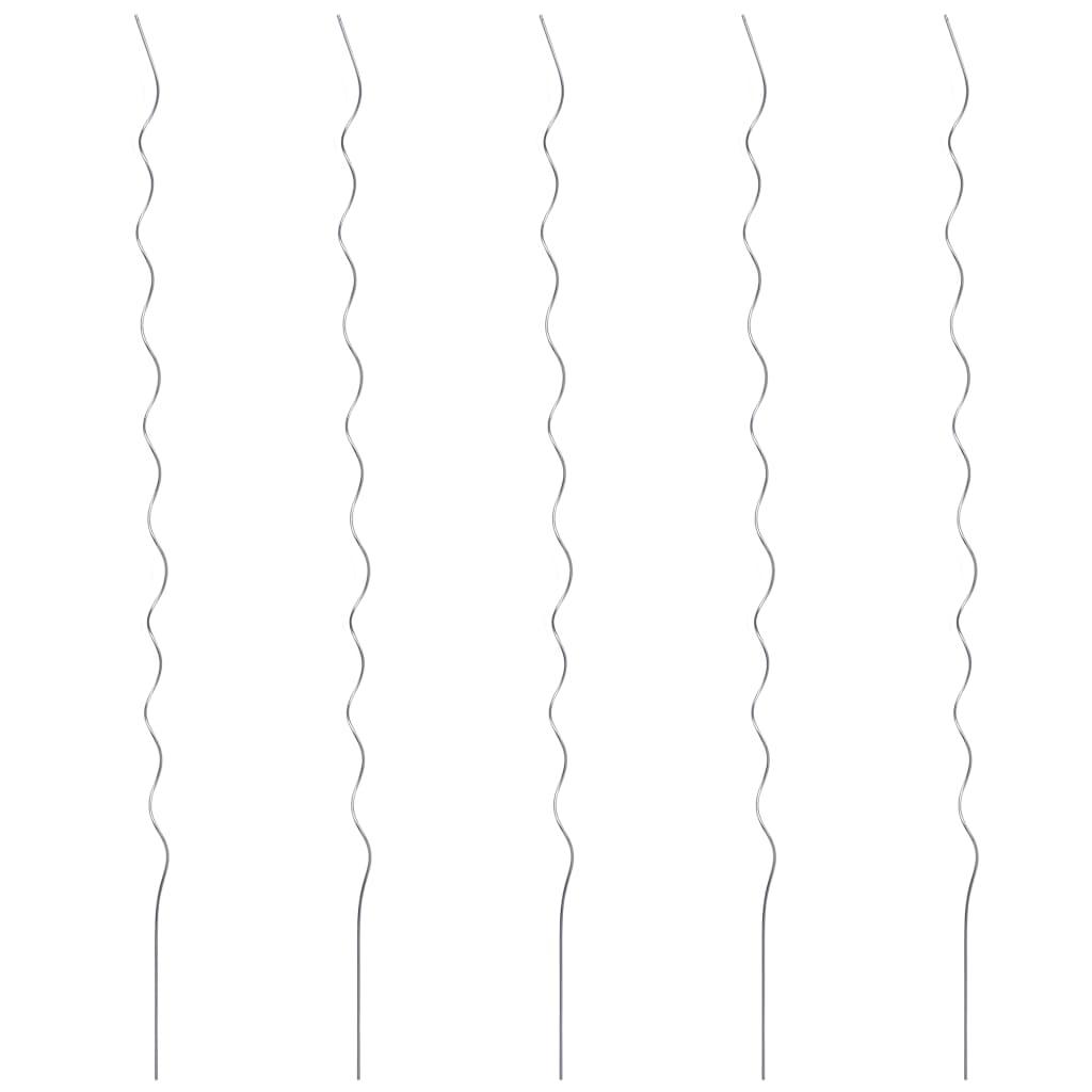 Spiralformede plantestøtter 5 stk. 110 cm galvaniseret stål