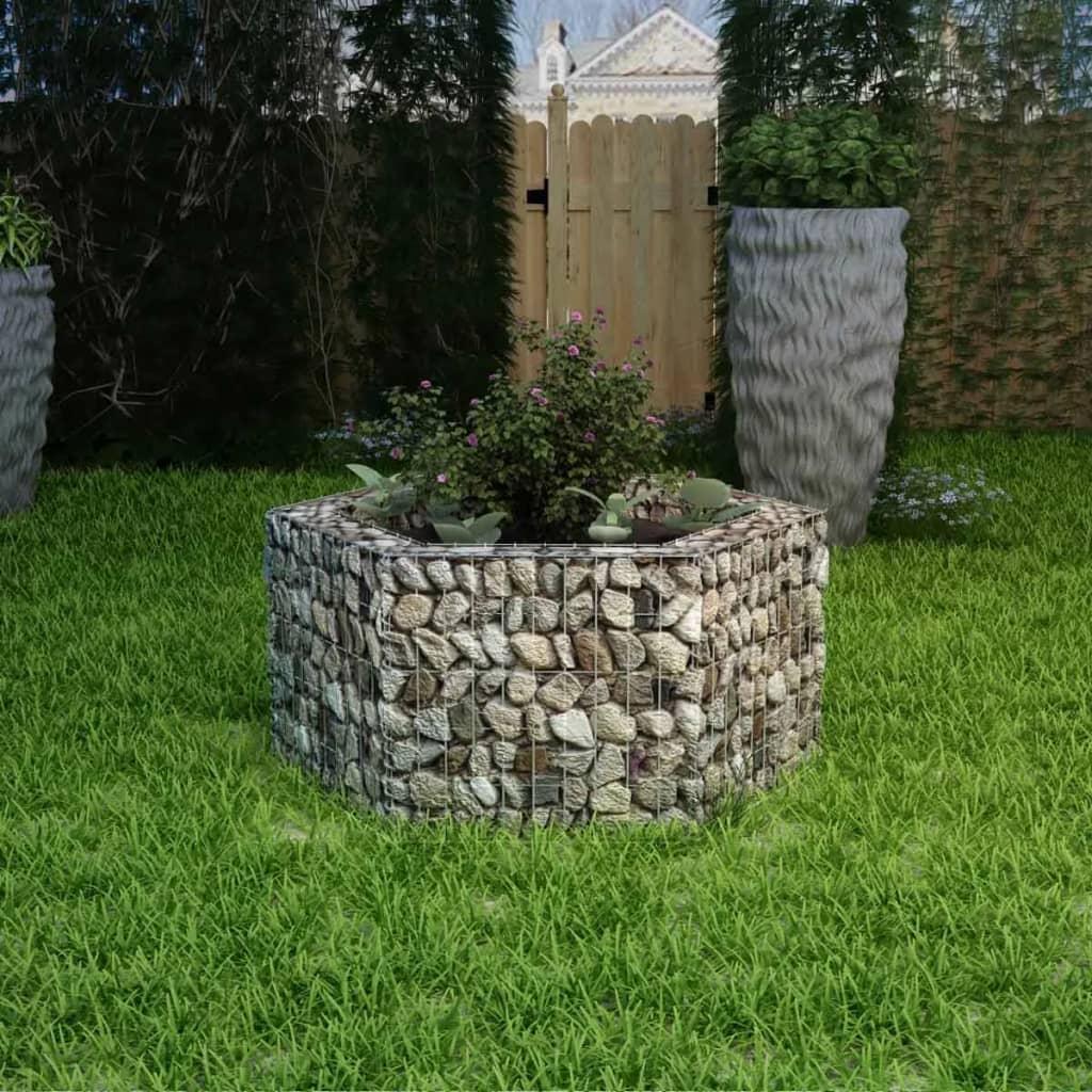 Sekskantet gabion-højbed 100x90x50 cm billede