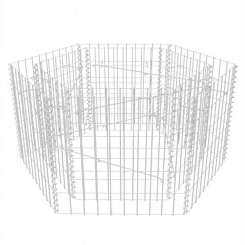 Sekskantet gabion-højbed 100 × 90 × 50 cm - galvaniseret stål