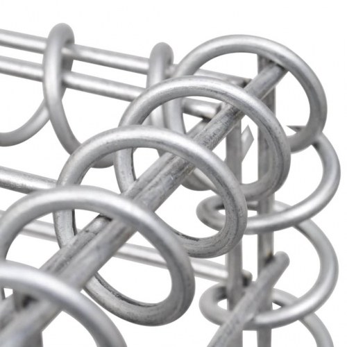 Sekskantet gabion-højbed 100 × 90 × 50 cm - galvaniseret stål