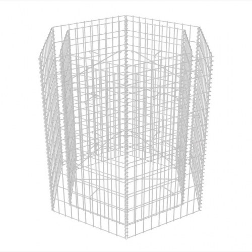 Sekskantet gabion-højbed 100x90x100 cm