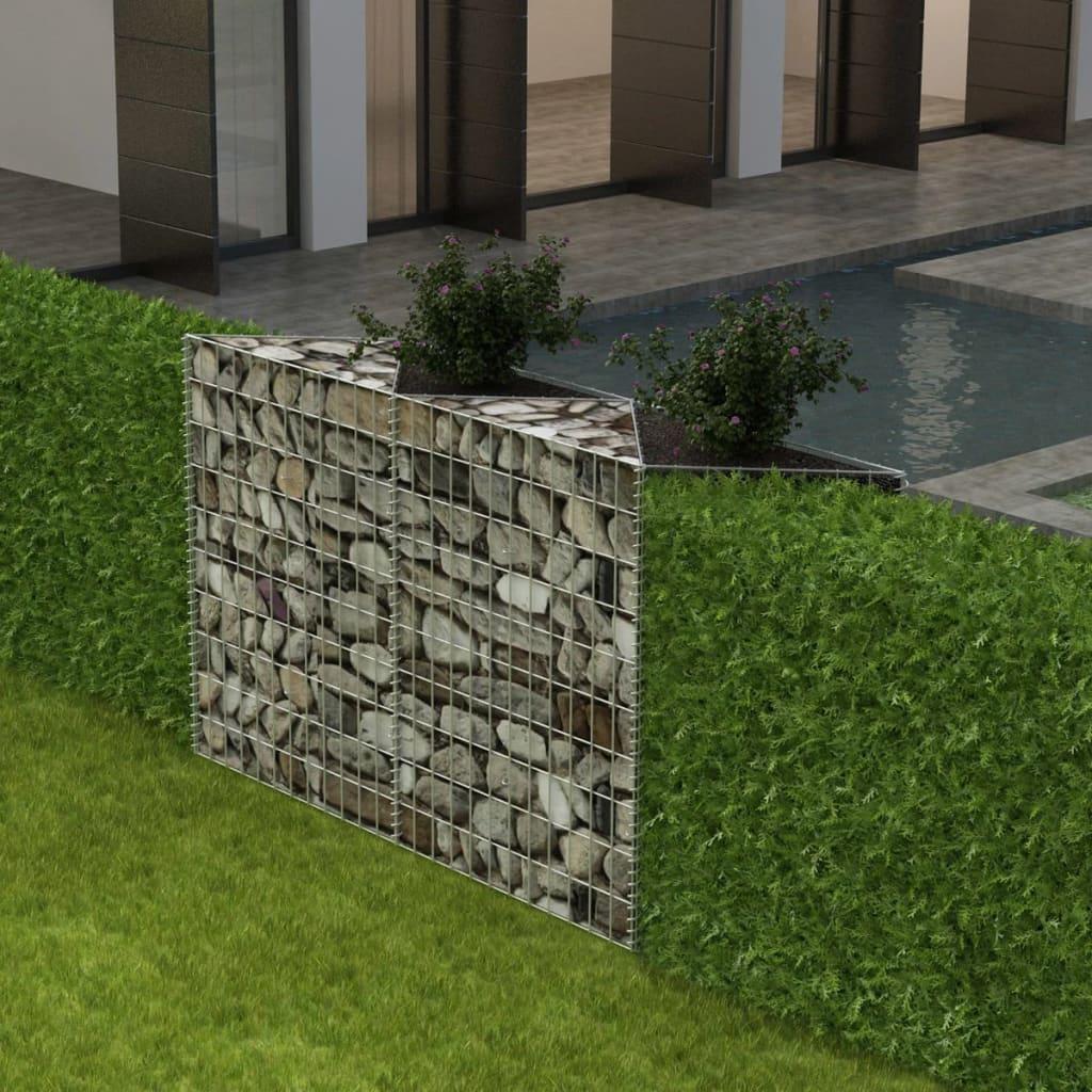 Gabionkurv galvaniseret stål 120 x 30 x 100 cm