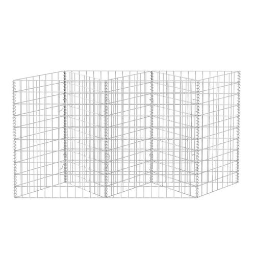Gabionkurv galvaniseret stål 120 x 30 x 100 cm