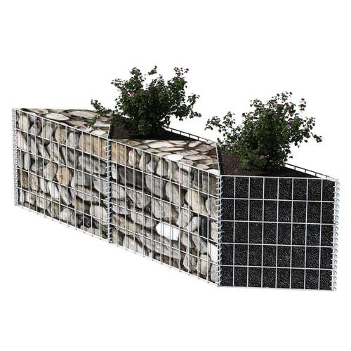 Gabionkurv galvaniseret stål 120 x 30 x 50 cm