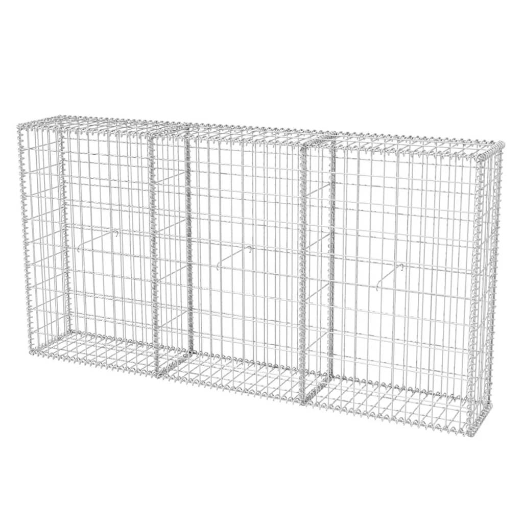 Gabionkurv 200 x 30 x 100 cm galvaniseret stål