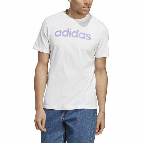 Kortærmet T-shirt til Mænd Adidas Essentials Hvid L