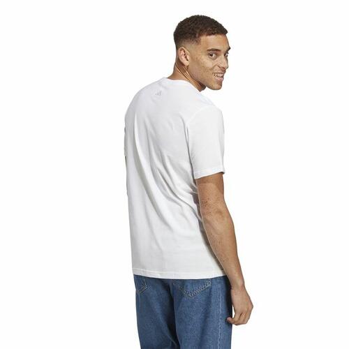 Kortærmet T-shirt til Mænd Adidas Essentials Hvid L