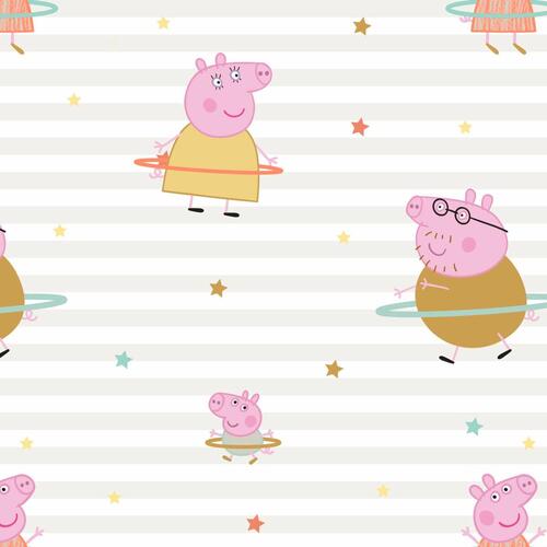 Sengetøj sæt Peppa Pig Hula Hoop Multifarvet