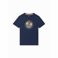 Børne Kortærmet T-shirt Jack & Jones Jjsummer Smu Vibe Tee Marineblå 12 år