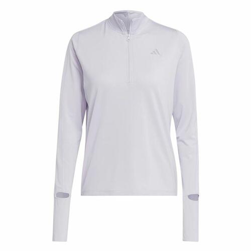 Kvinde Langærmet T-Shirt Adidas Fast 1/2 Zip Syren Lavendel S