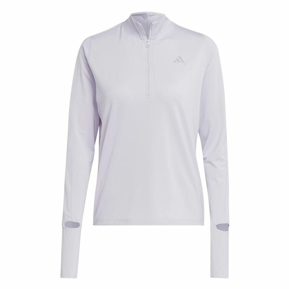 Kvinde Langærmet T-Shirt Adidas Fast 1/2 Zip Syren Lavendel S