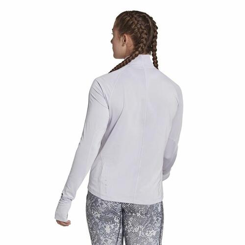 Kvinde Langærmet T-Shirt Adidas Fast 1/2 Zip Syren Lavendel S