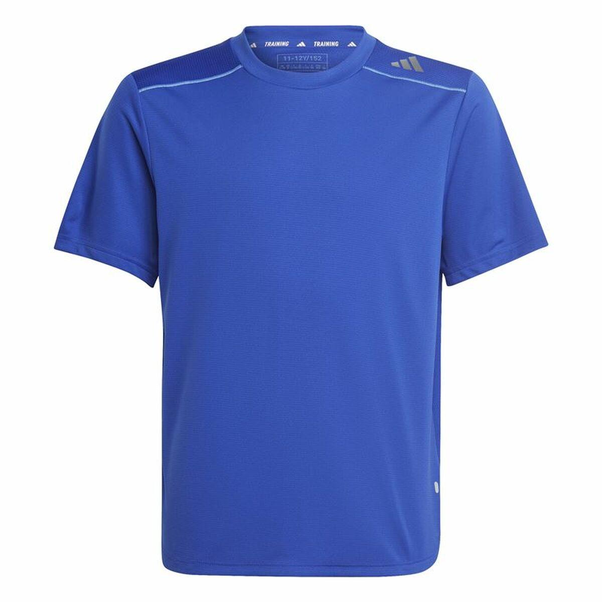 Børne Kortærmet T-shirt Adidas Aeroready Blå 13-14 år