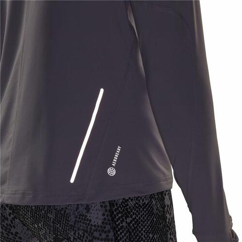 Kvinde Langærmet T-Shirt Adidas Fast 1/2 Zip Syren Lavendel S