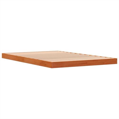 Sengeramme 120x190 cm massivt fyrretræ gyldenbrun