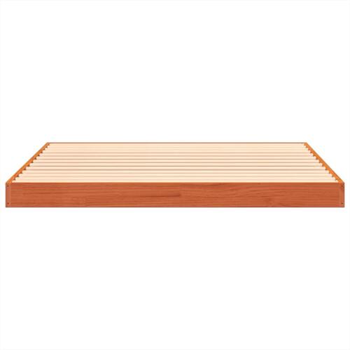 Sengeramme 120x190 cm massivt fyrretræ gyldenbrun