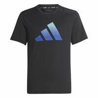 Børne Kortærmet T-shirt Adidas Icons Sort 7-8 år