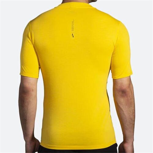 Kortærmet T-shirt til Mænd Brooks High Point Gul S