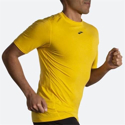 Kortærmet T-shirt til Mænd Brooks High Point Gul S