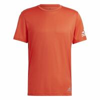 Kortærmet T-shirt til Mænd Adidas Run It Orange M