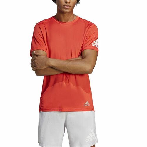 Kortærmet T-shirt til Mænd Adidas Run It Orange M