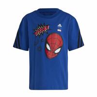 Børne Kortærmet T-shirt Adidas Spider-Man Blå 4-5 år