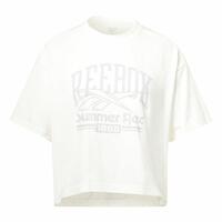 Kortærmet T-shirt til Kvinder Reebok Graphic Logo Hvid S