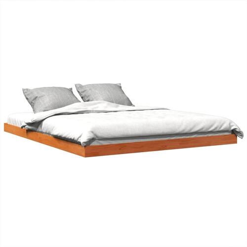 Sengeramme 150x200 cm massivt fyrretræ gyldenbrun