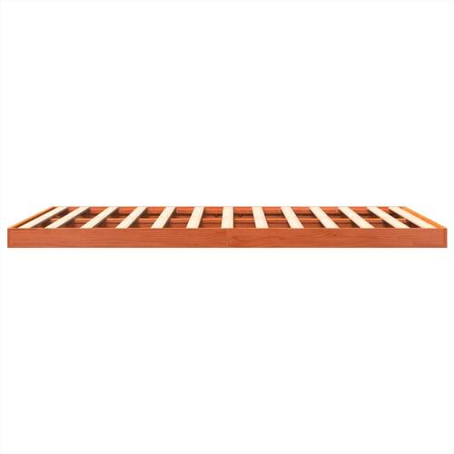 Sengeramme 150x200 cm massivt fyrretræ gyldenbrun
