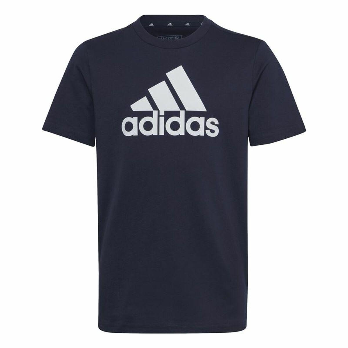 Børne Kortærmet T-shirt Adidas Sort 7-8 år