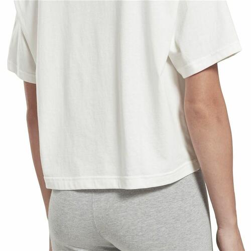 Kortærmet T-shirt til Kvinder Reebok Graphic Logo Hvid S