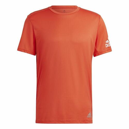 Kortærmet T-shirt til Mænd Adidas Run It Orange S