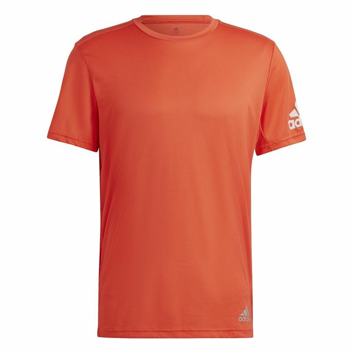 Kortærmet T-shirt til Mænd Adidas Run It Orange S