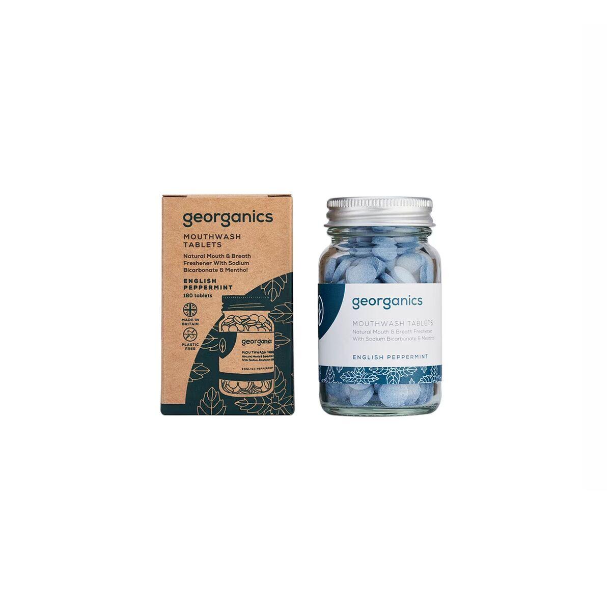 Georganics mundskylletabletter - Mint, 180 stk.