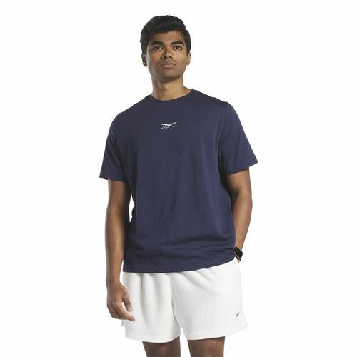 Kortærmet T-shirt til Mænd Reebok GS Tailgate Team Mørkeblå S
