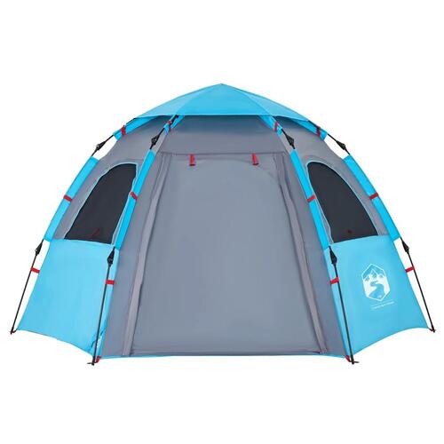 4-personers campingtelt quick-release blå