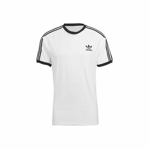 Kortærmet T-shirt til Mænd Adidas 3 stripes Hvid S