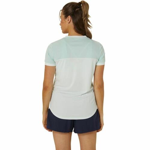 Kortærmet Sport T-shirt Asics Court Hvid Dame Tovtrækning L