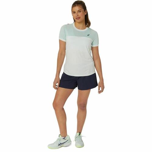 Kortærmet Sport T-shirt Asics Court Hvid Dame Tovtrækning L